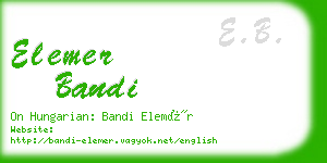 elemer bandi business card